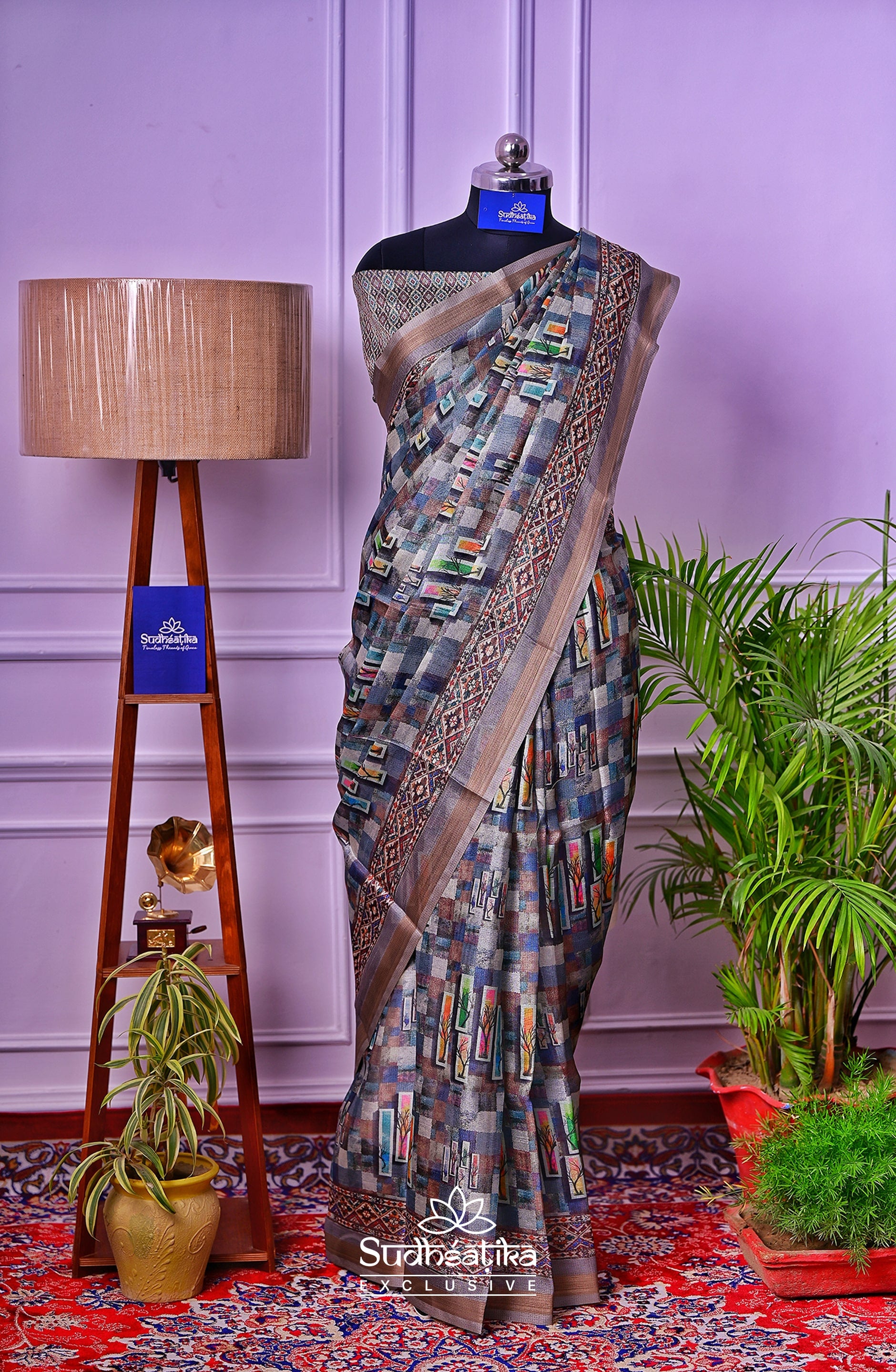 Mystic Mauve Digital Print Saree