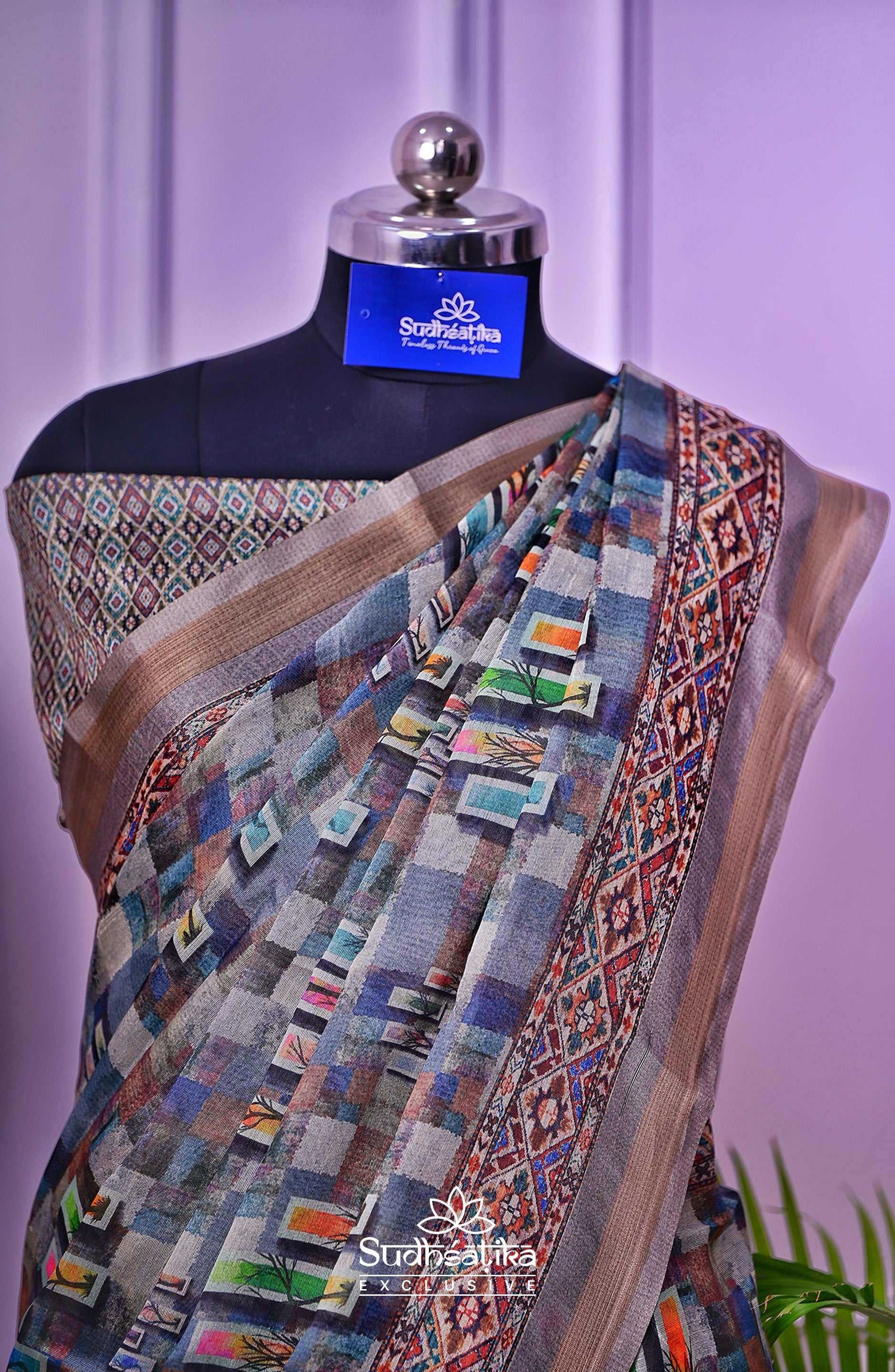 Mystic Mauve Digital Print Saree