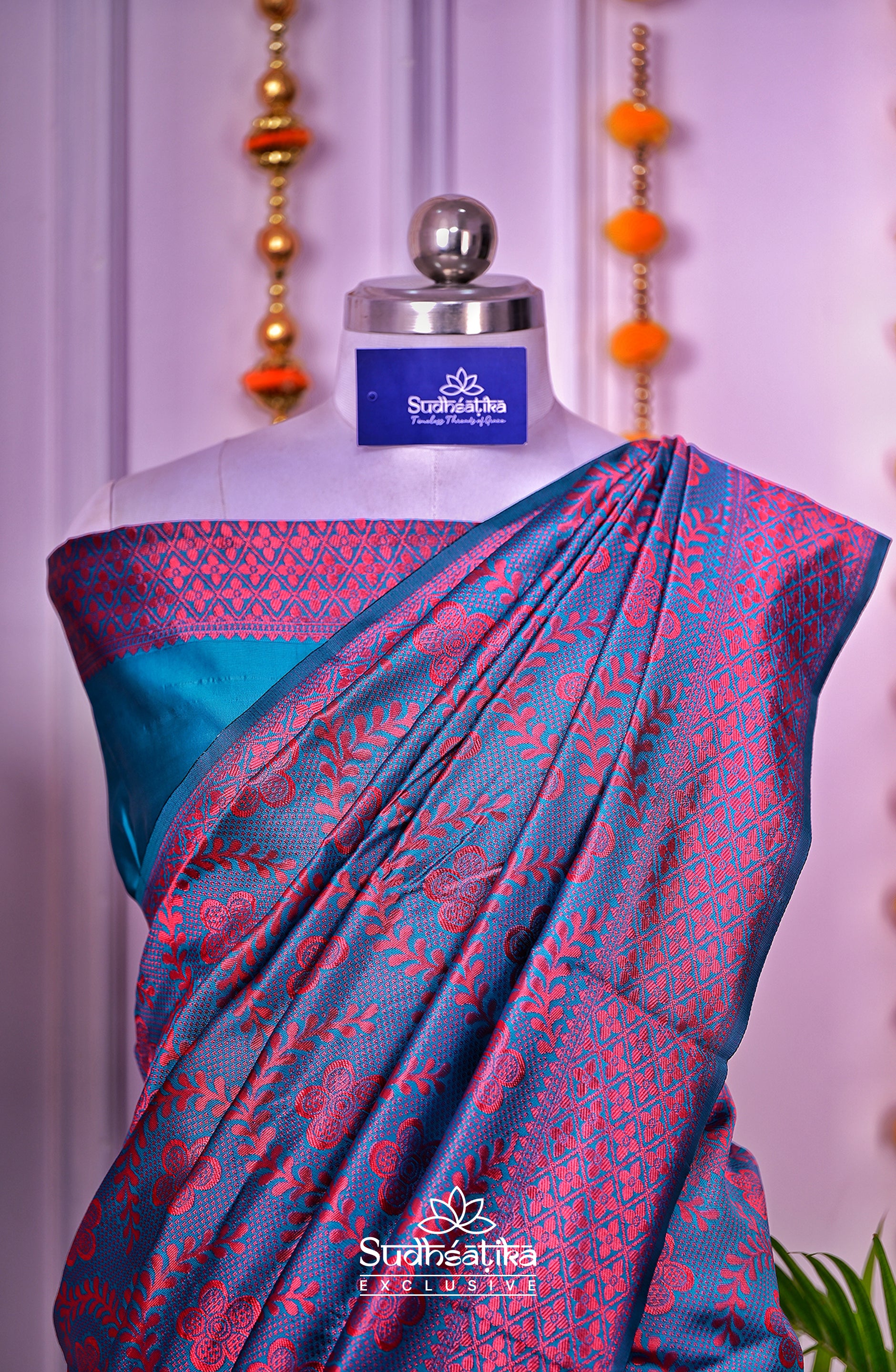 Rama Green Banarsi Silk Saree Lightweight