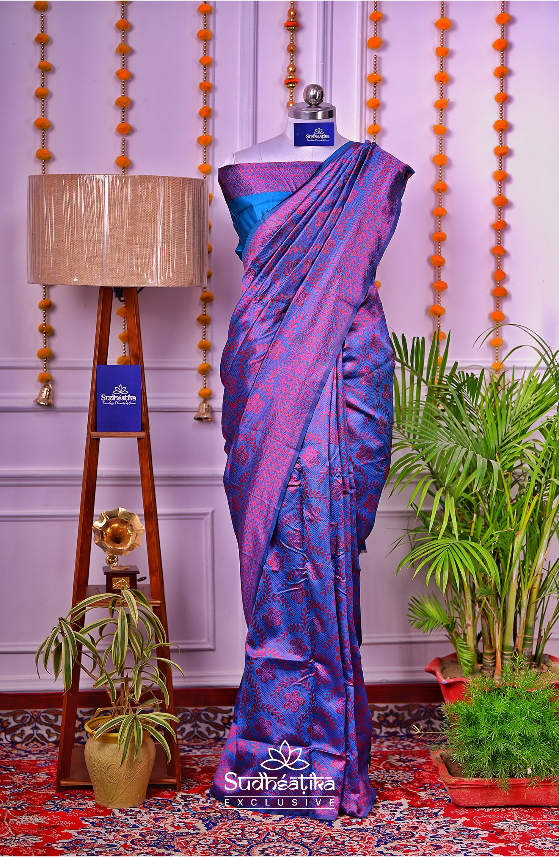 Ferozi Banarsi Silk Saree Lightweight