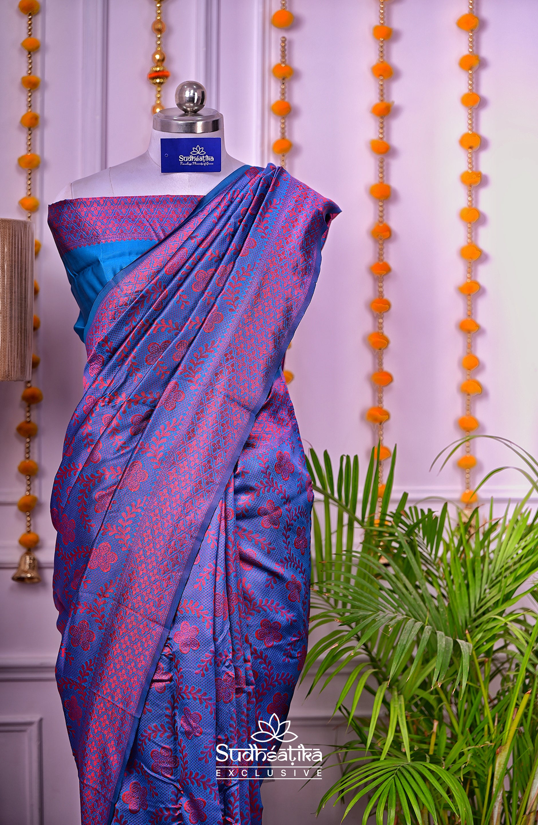 Ferozi Banarsi Silk Saree Lightweight