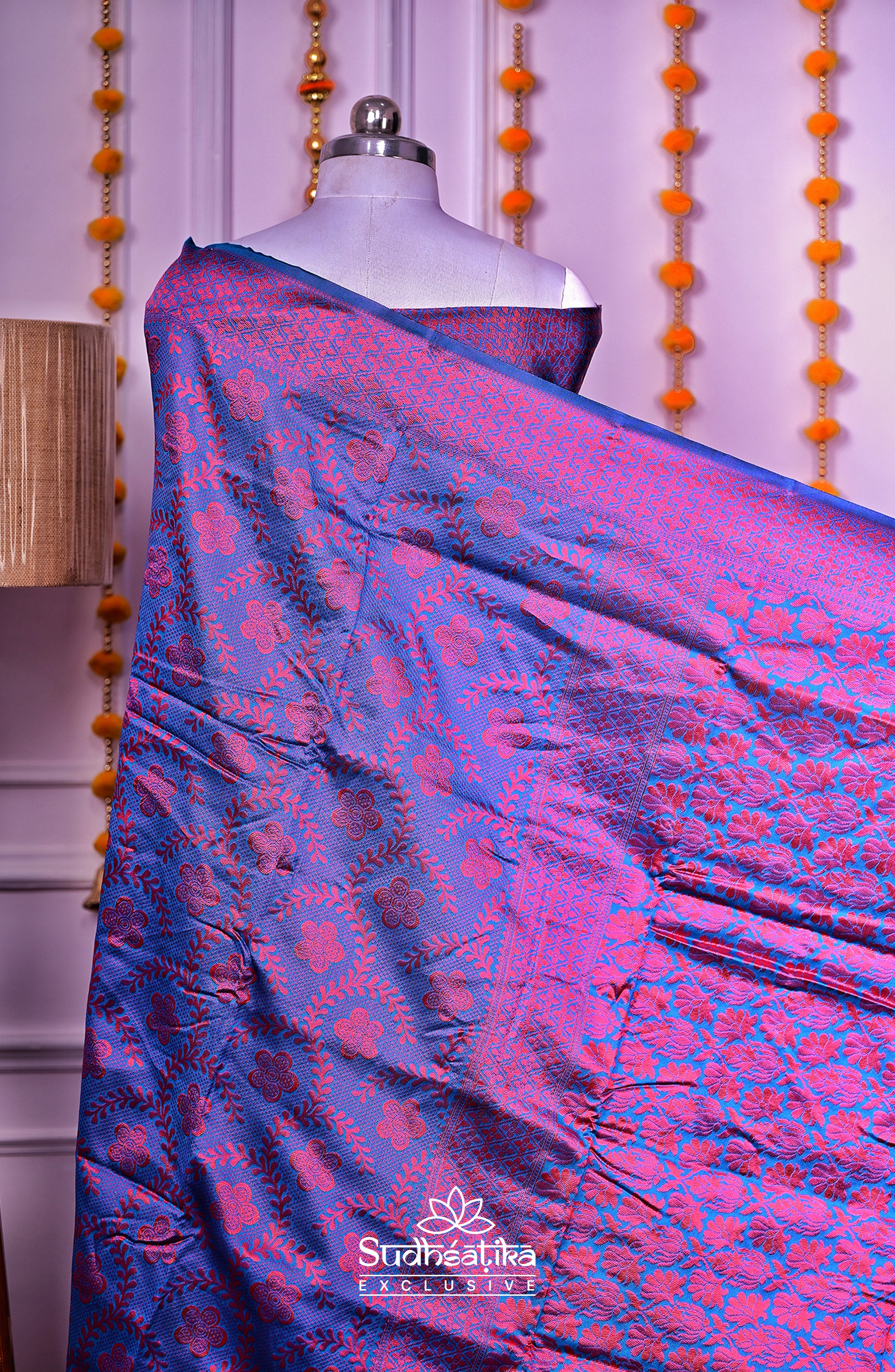 Ferozi Banarsi Silk Saree Lightweight