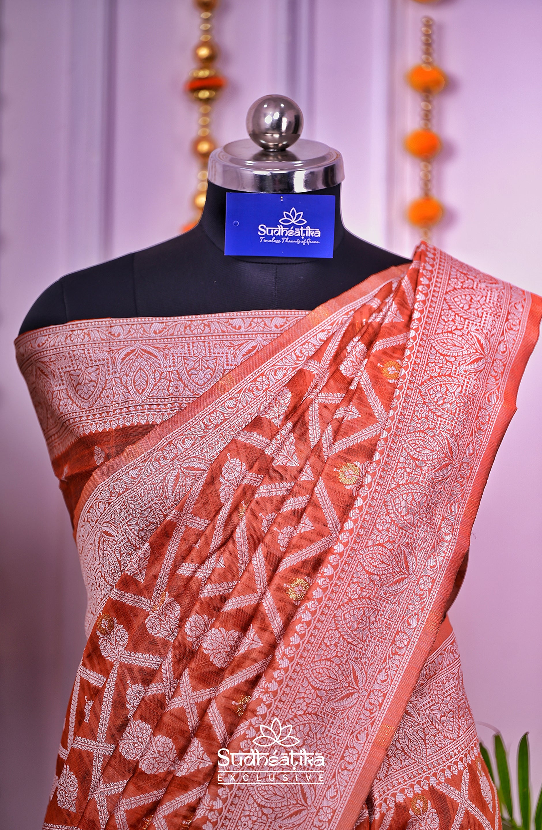 Brown Cotton Saree Lightweight