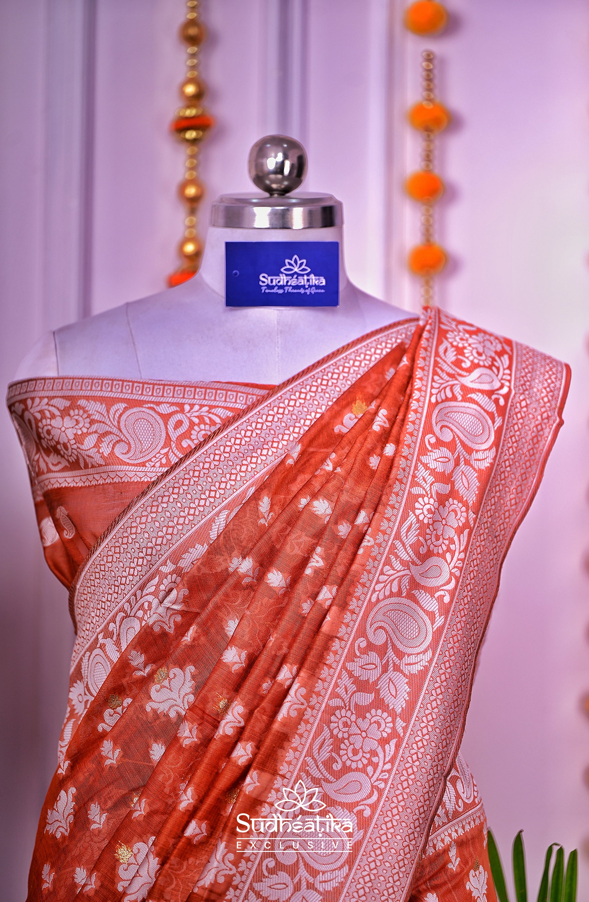Brown Cotton Saree Lightweight