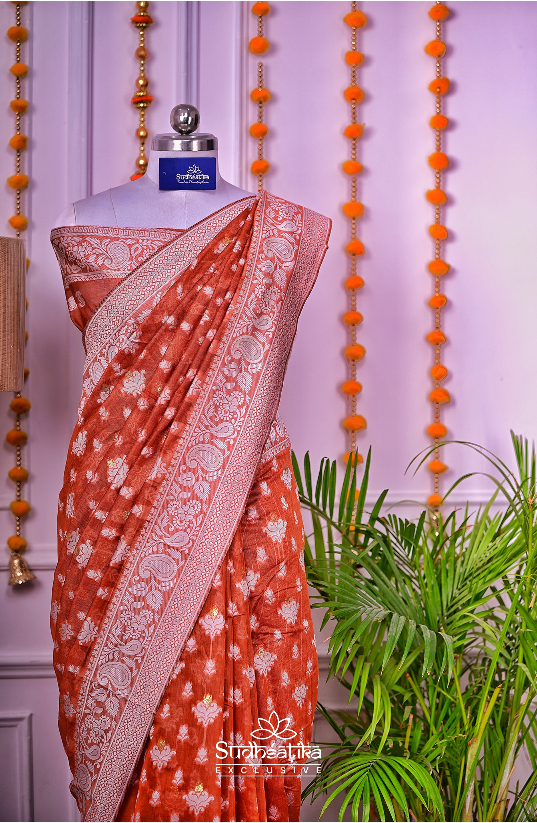 Brown Cotton Saree Lightweight