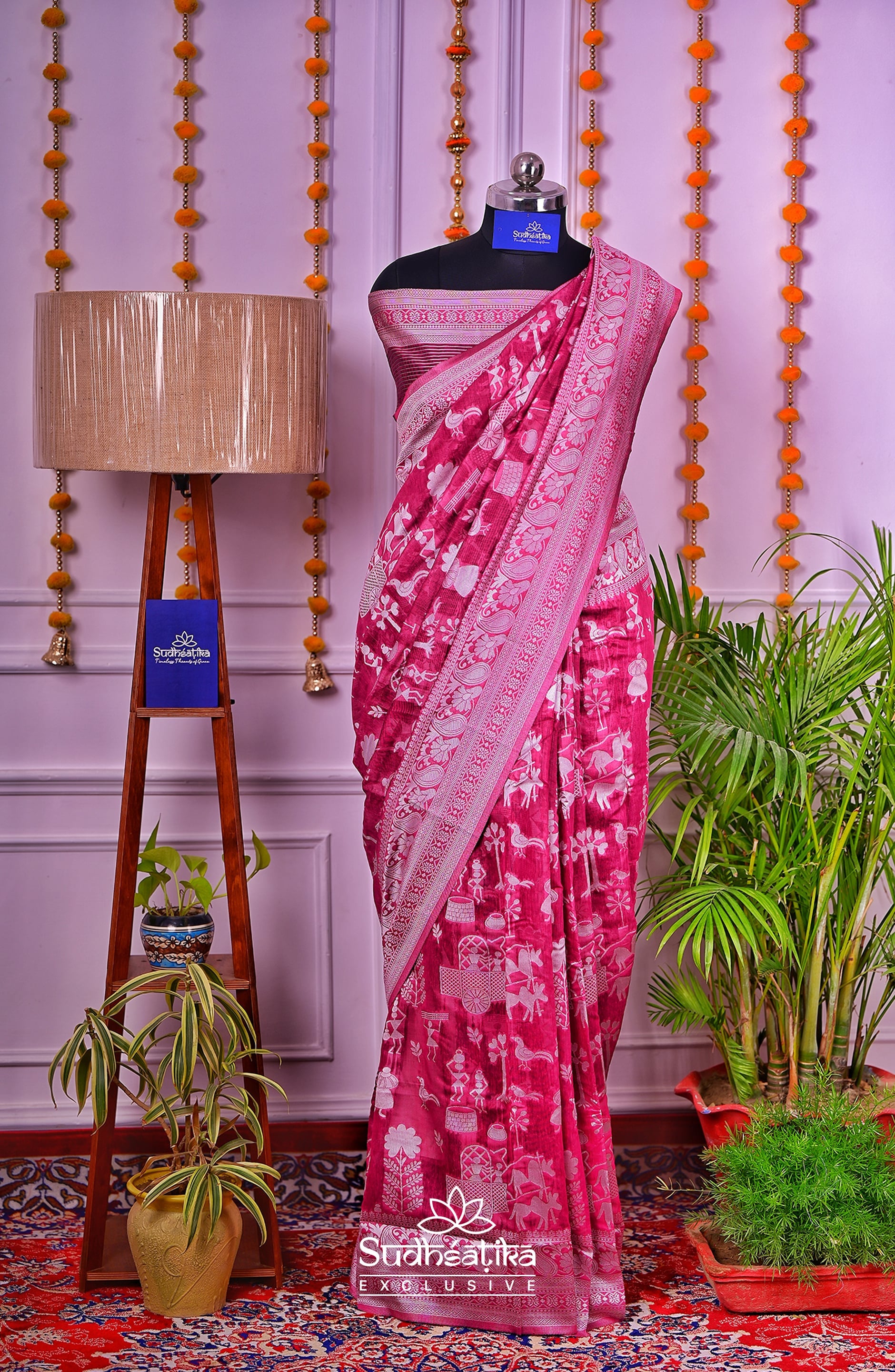 Marron Cotton Saree Lightweight
