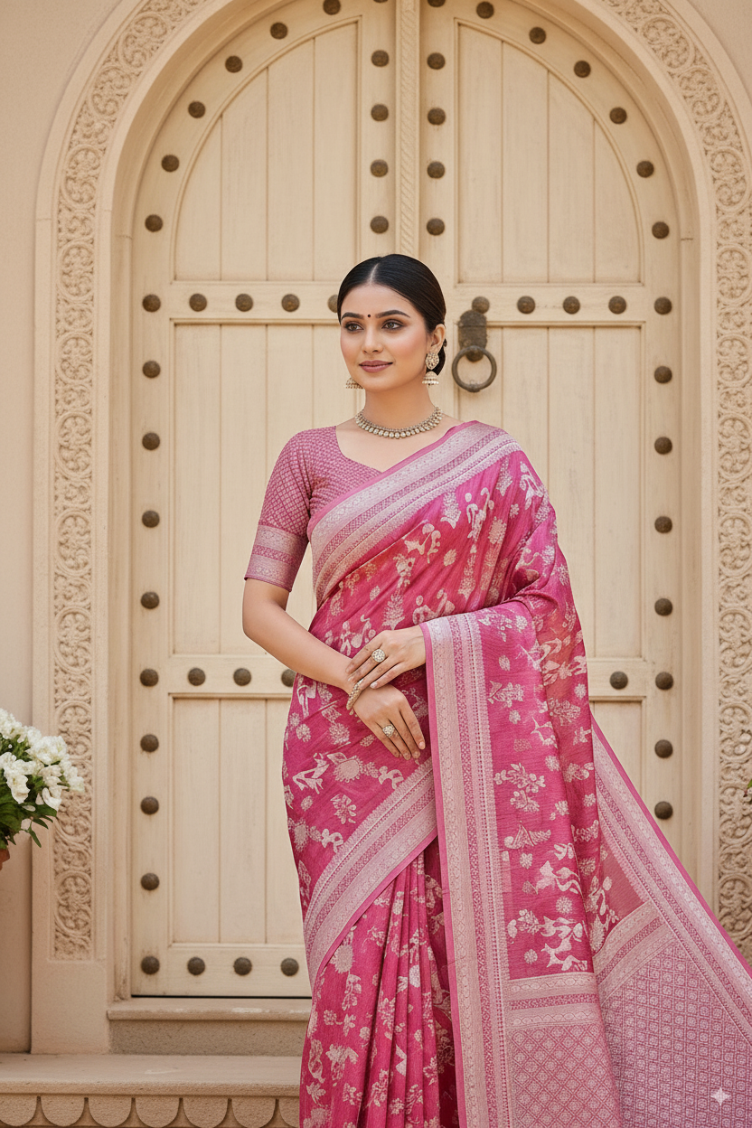 Rani Cotton Saree Lightweight